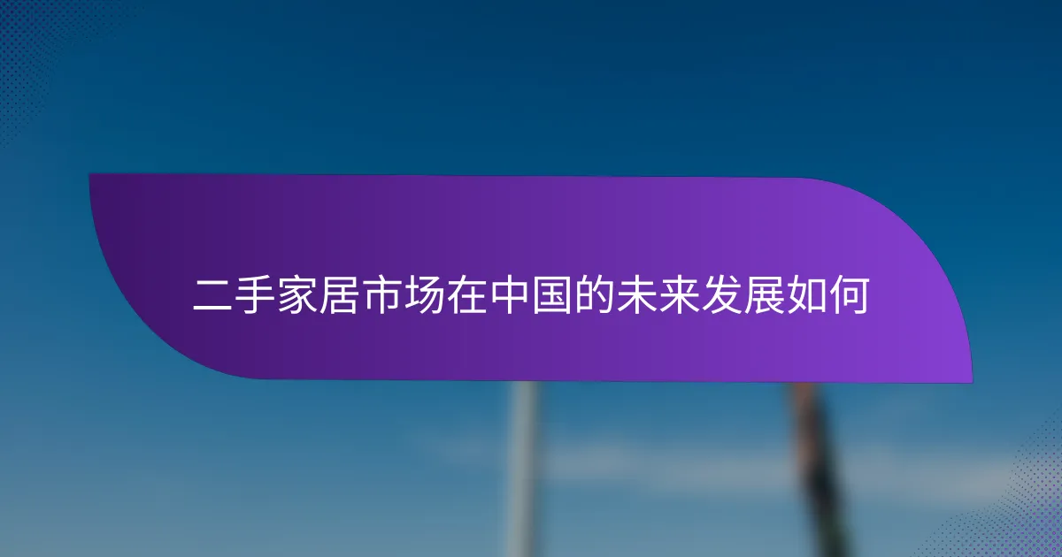 二手家居市场在中国的未来发展如何