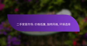 二手家居市场: 价格低廉, 独特风格, 环保选择